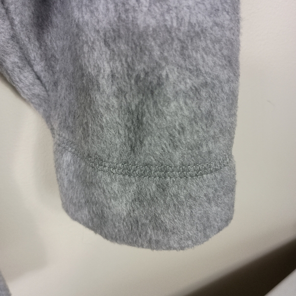 Quacker Factory Womens Fleece Sweater XL Gray Rhinestone Crew Sweatshirt Pockets - Picture 5 of 9